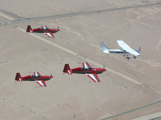 Formation with the Royal Jordanian Falcons